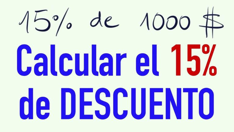 Calculando el 15% de 1000