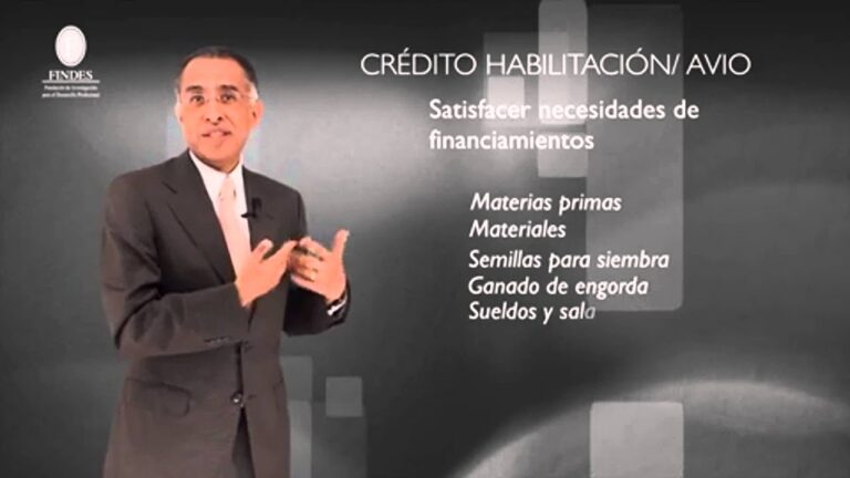 Características del crédito de habilitación o avío