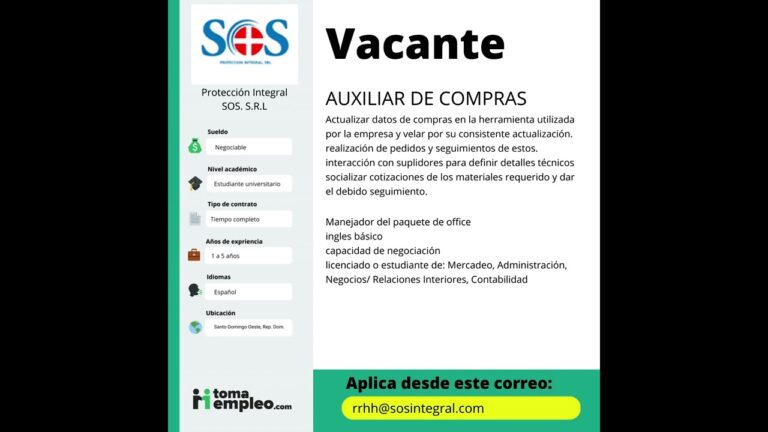 Gu&iacute;a para conseguir empleo de auxiliar de compras